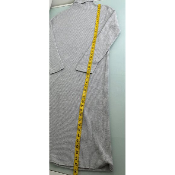 Abound Womens Midi Knit Sweater Dress Turtleneck Small S Gray Side Slit New NWT - Picture 4 of 12